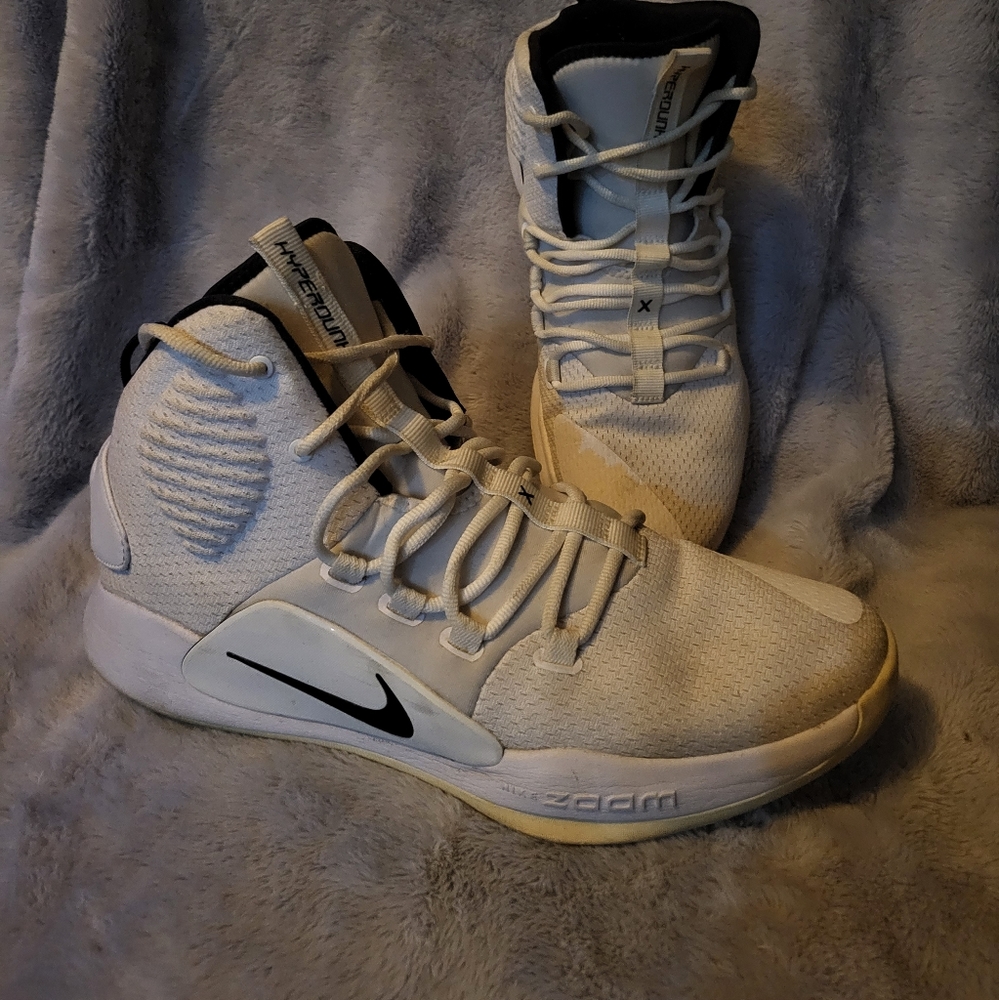 Nike Hyperdunk X White Mens  Zoom High Top Basketball Shoes